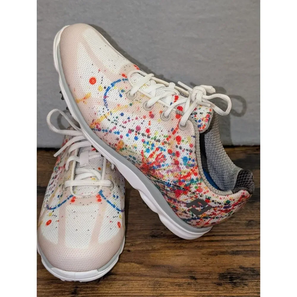 Footjoy Golf Shoes Women's 7 Empower #98012 - US - Paint Splatter Multicolor